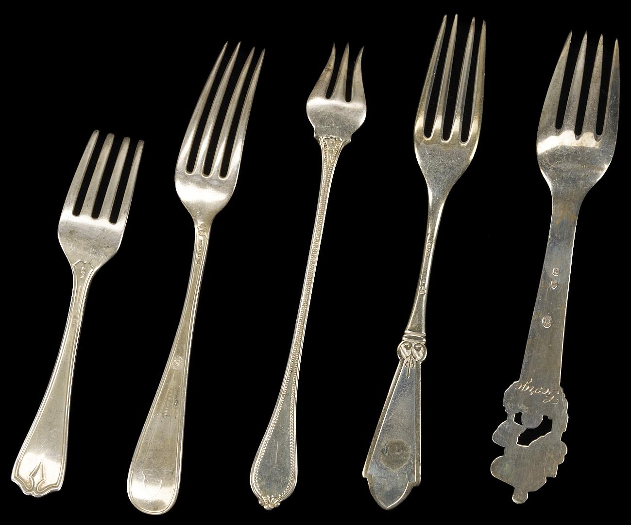 Lot 820: 40 Pcs. Assorted Flatware incl. Georg Jensen, Tiffany