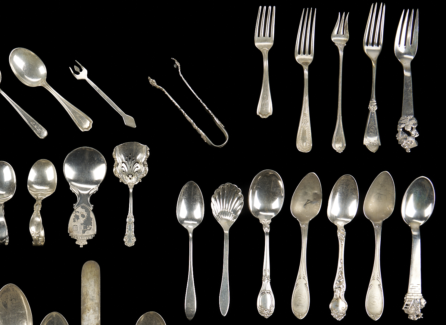 Lot 820: 40 Pcs. Assorted Flatware incl. Georg Jensen, Tiffany