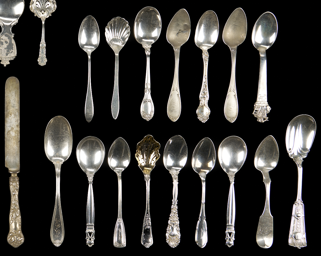 Lot 820: 40 Pcs. Assorted Flatware incl. Georg Jensen, Tiffany