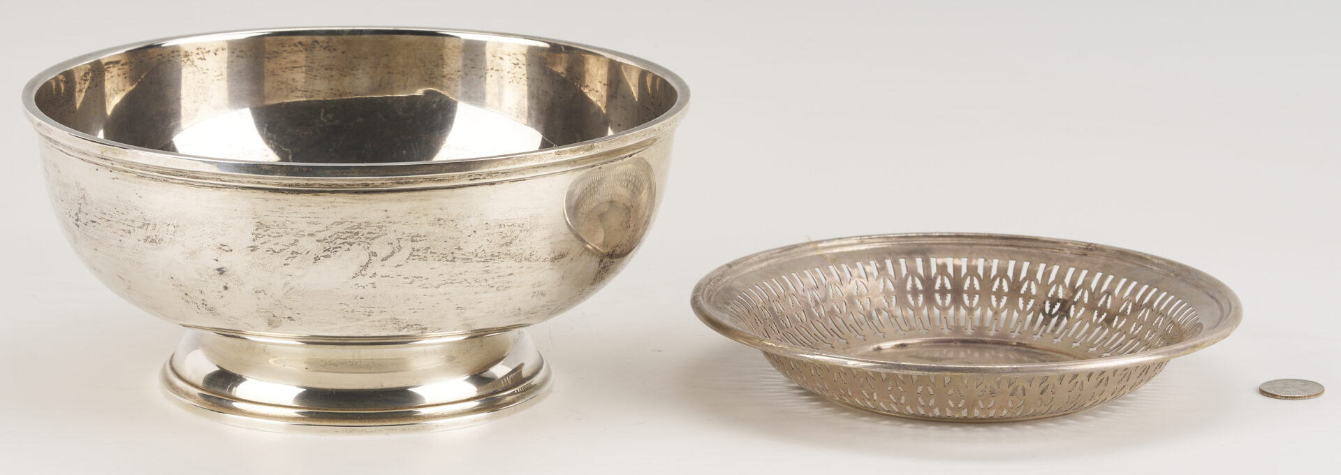 Lot 822: 2 Sterling Silver Bowls, Kirk Revere & Durgin