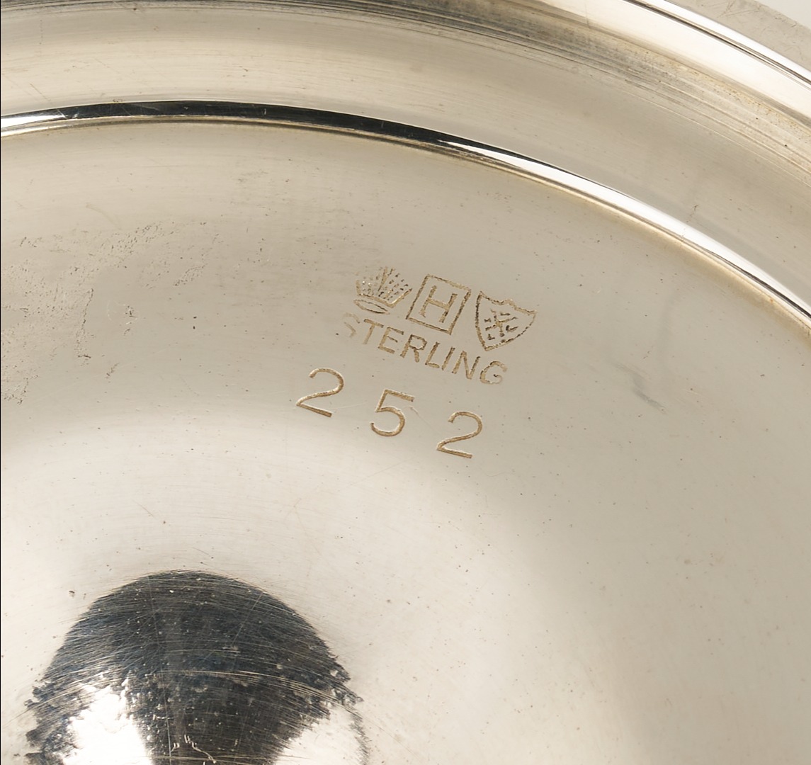 Lot 825: Sterling Silver Dish and Tazza, Alexandria Pattern, Fisher & Hirsch