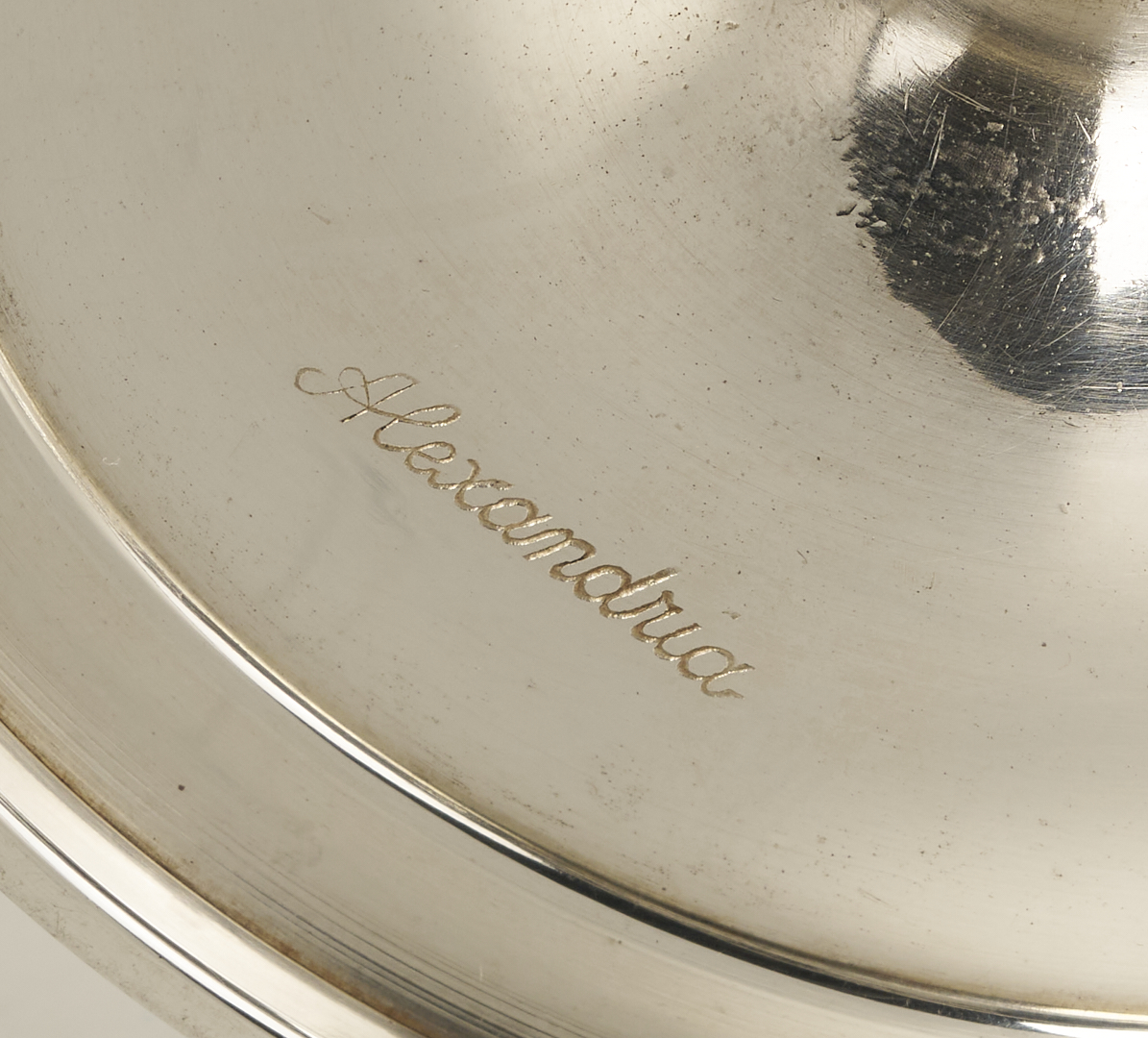 Lot 825: Sterling Silver Dish and Tazza, Alexandria Pattern, Fisher & Hirsch