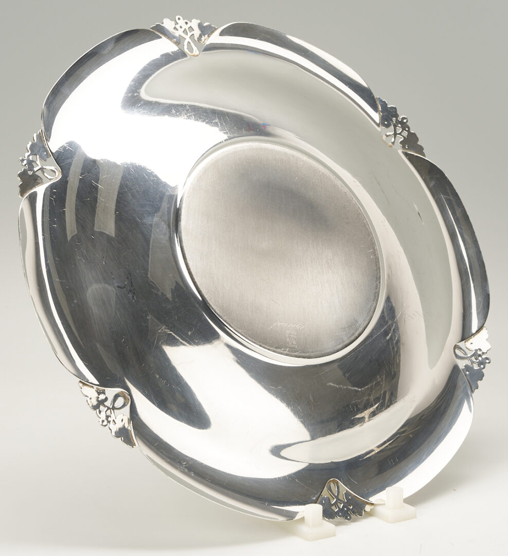 Lot 825: Sterling Silver Dish and Tazza, Alexandria Pattern, Fisher & Hirsch