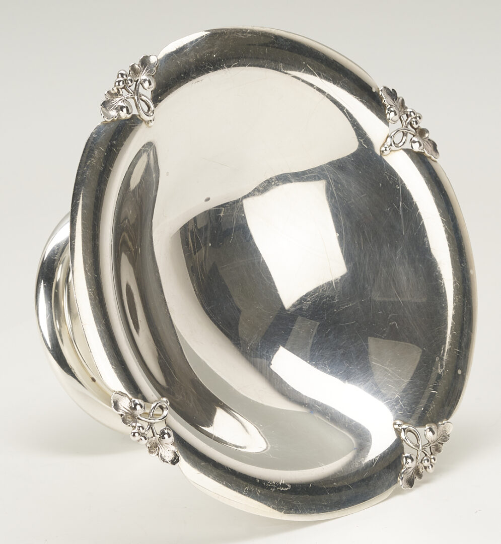 Lot 825: Sterling Silver Dish and Tazza, Alexandria Pattern, Fisher & Hirsch