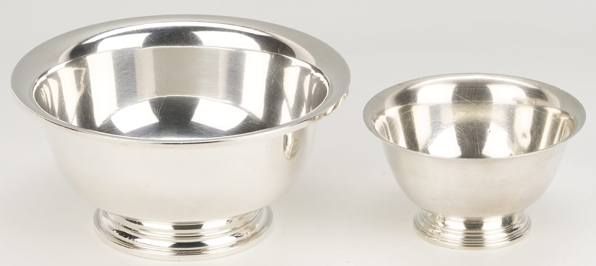 Lot 829: 3 Sterling Silver Bowls, Revere & Duhme
