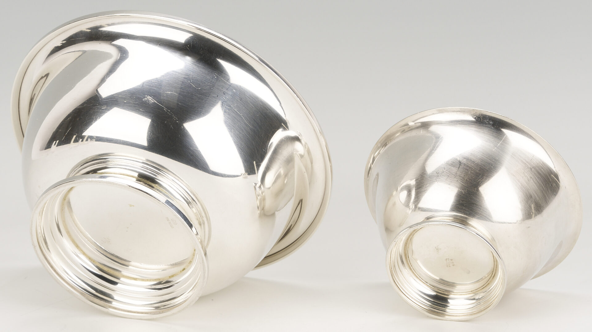 Lot 829: 3 Sterling Silver Bowls, Revere & Duhme