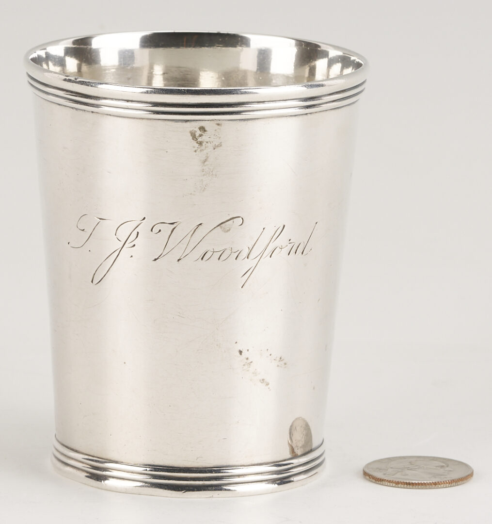 Lot 82: Agricultural Premium Coin Silver Julep Cup, Woodford, KY or OH