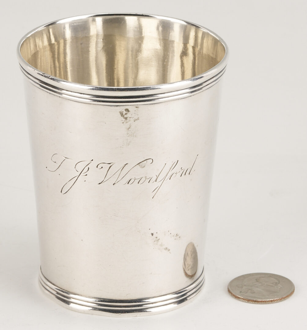 Lot 82: Agricultural Premium Coin Silver Julep Cup, Woodford, KY or OH