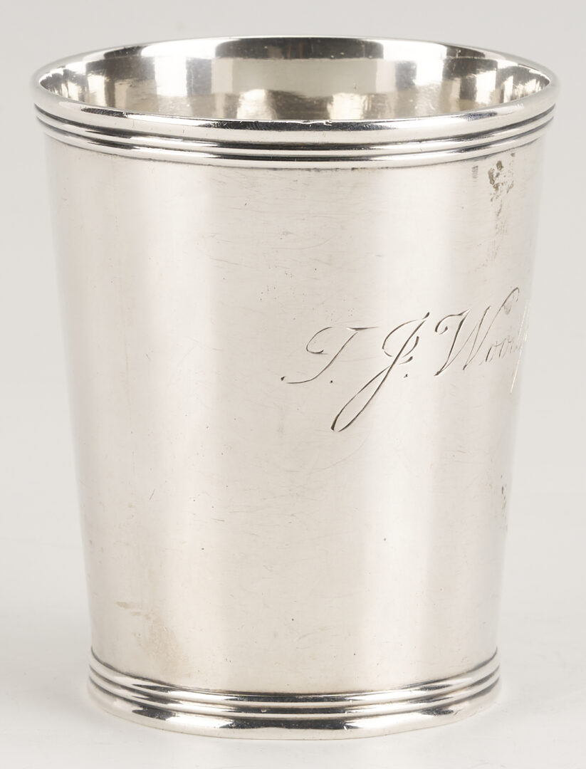 Lot 82: Agricultural Premium Coin Silver Julep Cup, Woodford, KY or OH