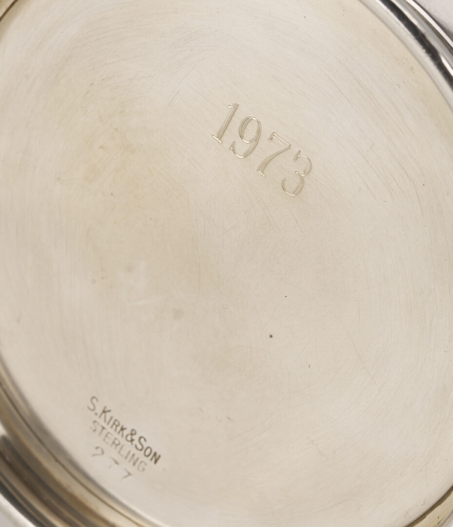 Lot 831: 6 Kirk Sterling Silver Mint Julep Cups, Monogrammed