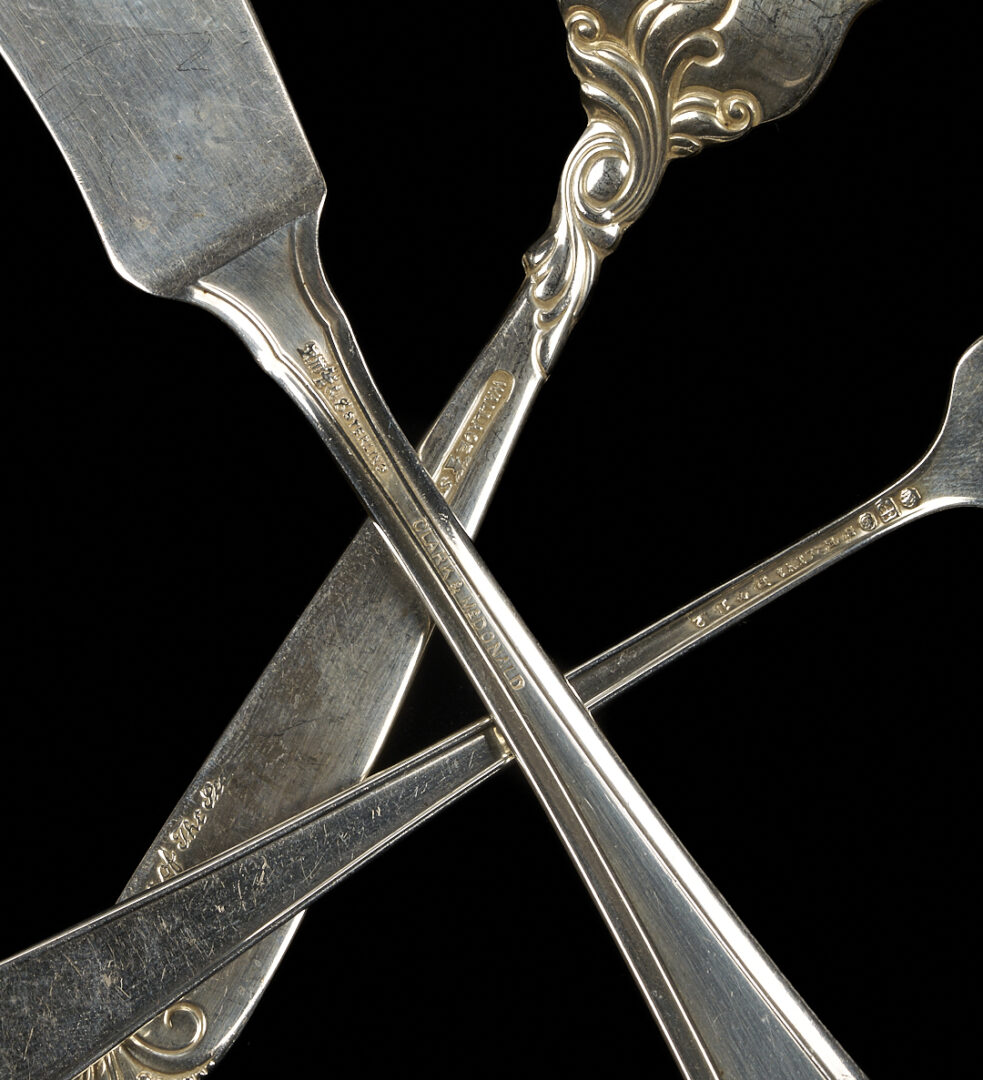 Lot 834: 32 Assorted Sterling Silver Pieces, incl. Salt Cellars