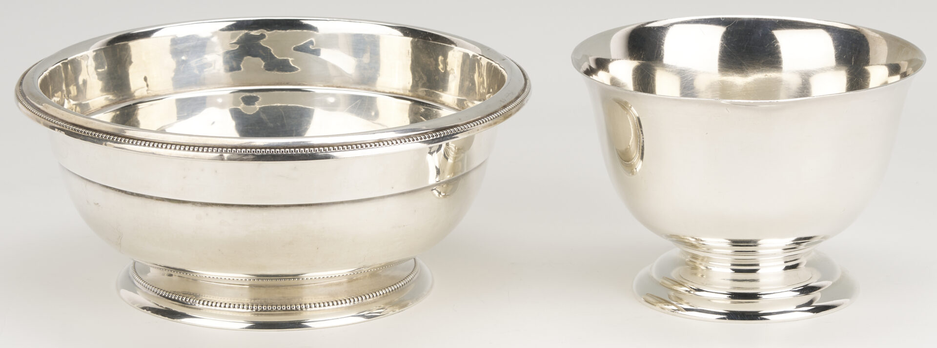 Lot 836: 3 Sterling Silver Serving Bowls incl. Revere Bowl