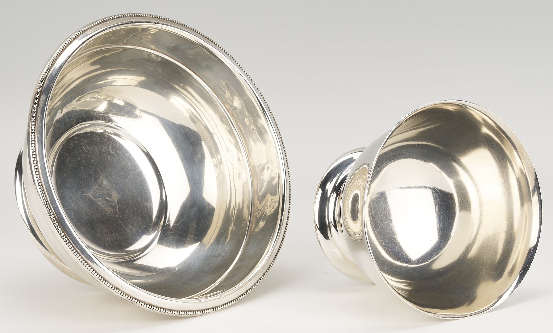 Lot 836: 3 Sterling Silver Serving Bowls incl. Revere Bowl