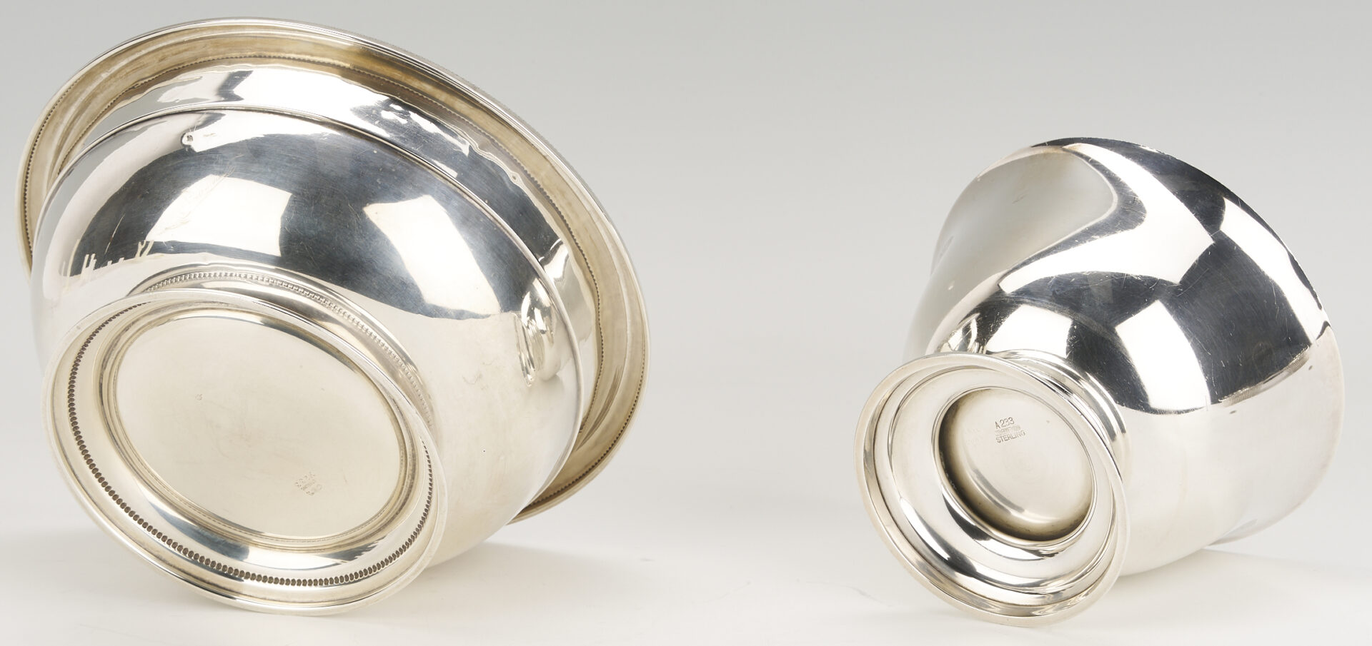Lot 836: 3 Sterling Silver Serving Bowls incl. Revere Bowl