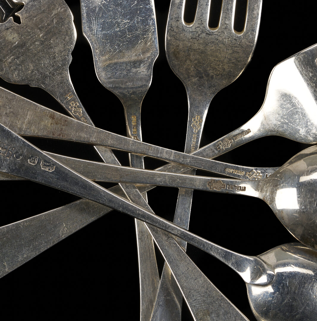 Lot 841: 56 Pcs. Sterling Flatware, incl.  Bateman