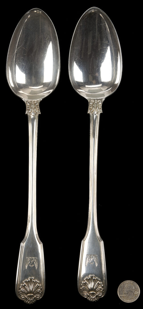 Lot 844: Pair English Basting or Rice Spoons