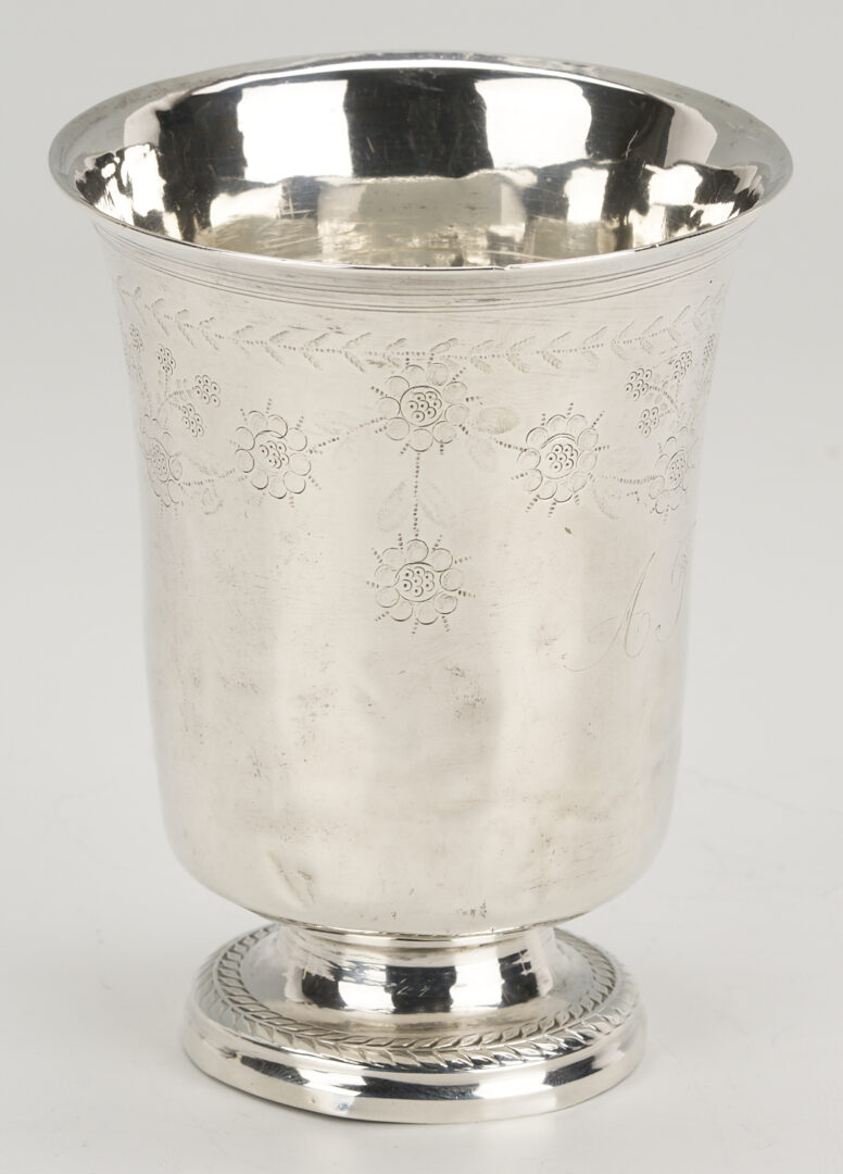 Lot 845: 19th C. French Silver Cup Plus Dutch Chatelaine, Purse