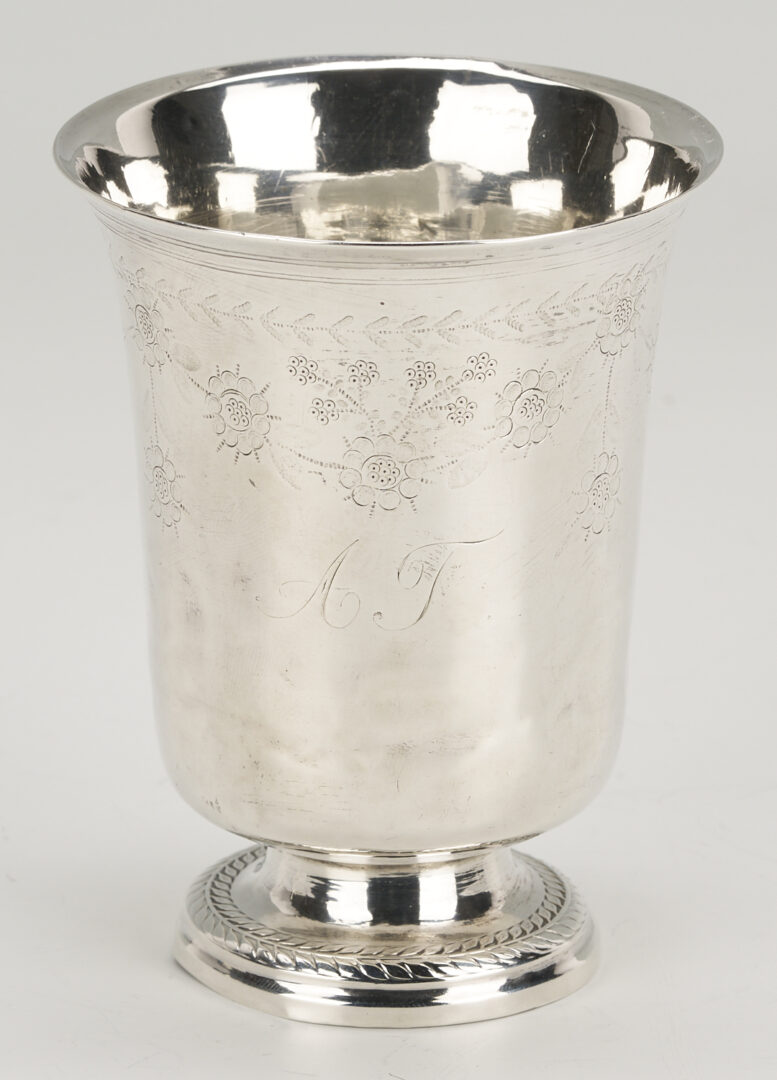 Lot 845: 19th C. French Silver Cup Plus Dutch Chatelaine, Purse