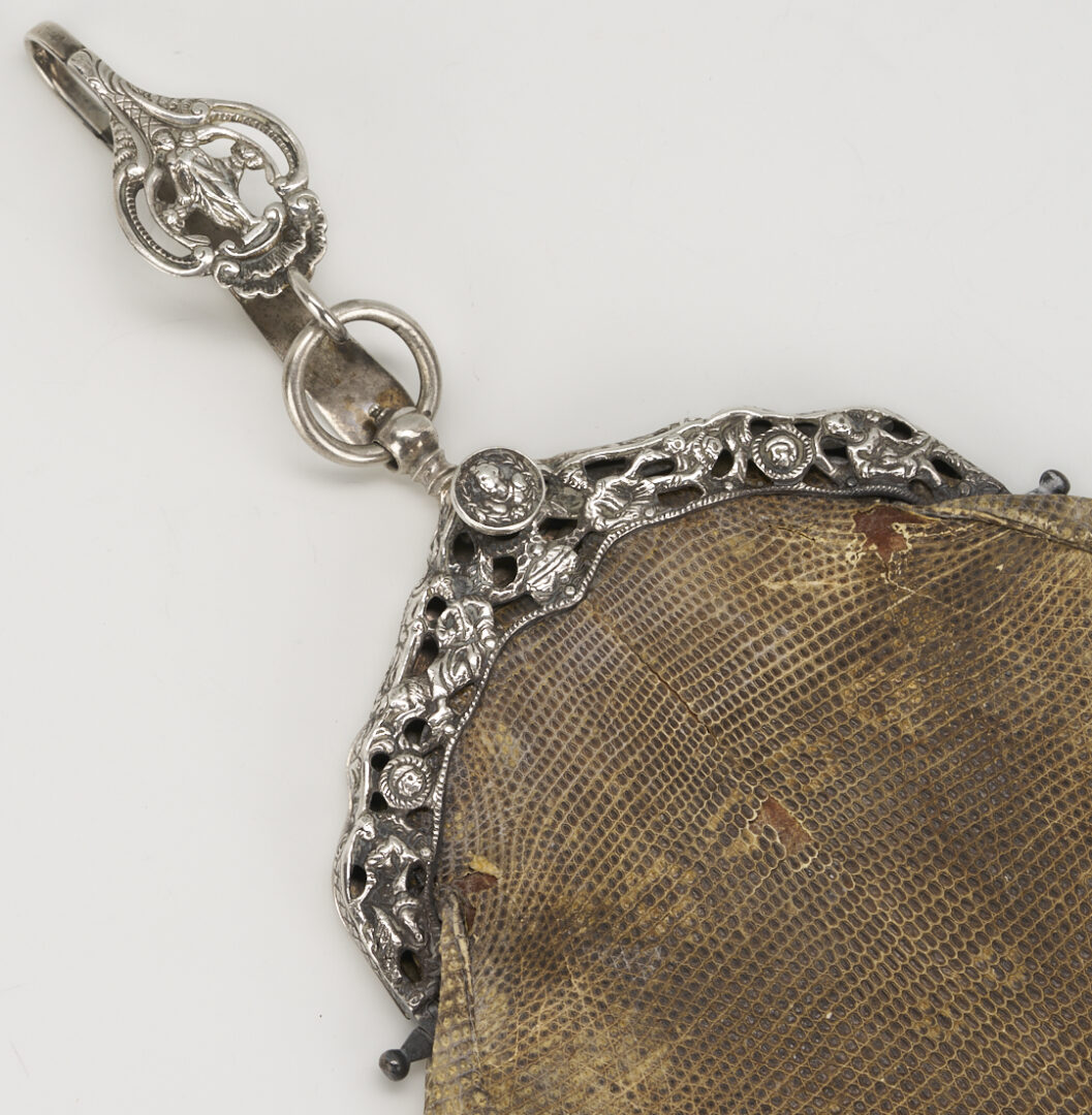 Lot 845: 19th C. French Silver Cup Plus Dutch Chatelaine, Purse
