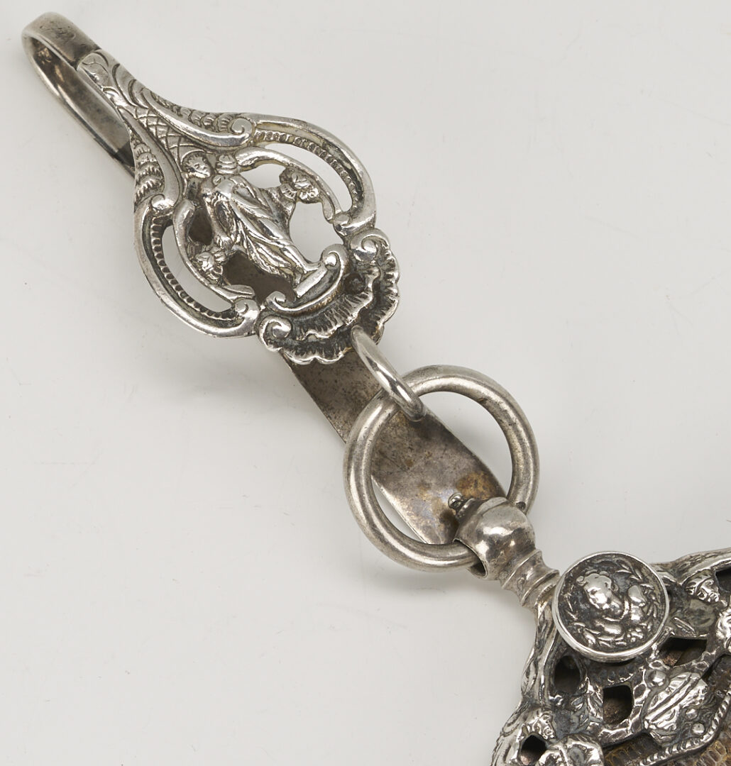 Lot 845: 19th C. French Silver Cup Plus Dutch Chatelaine, Purse
