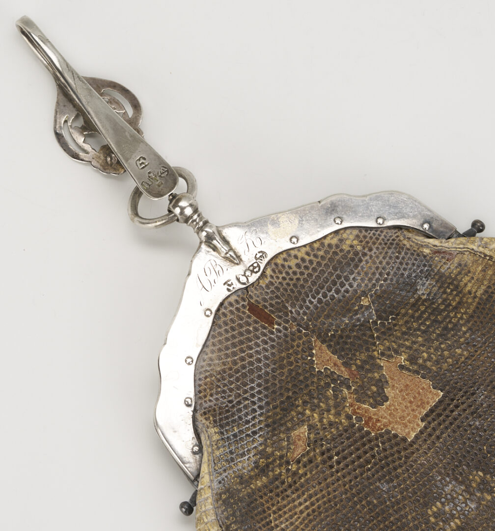 Lot 845: 19th C. French Silver Cup Plus Dutch Chatelaine, Purse
