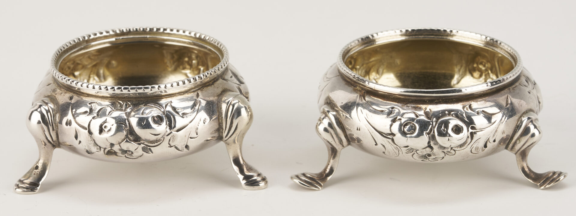 Lot 846: Petite Dutch Chocolate Pot plus 2 Sterling Salts and Spoons