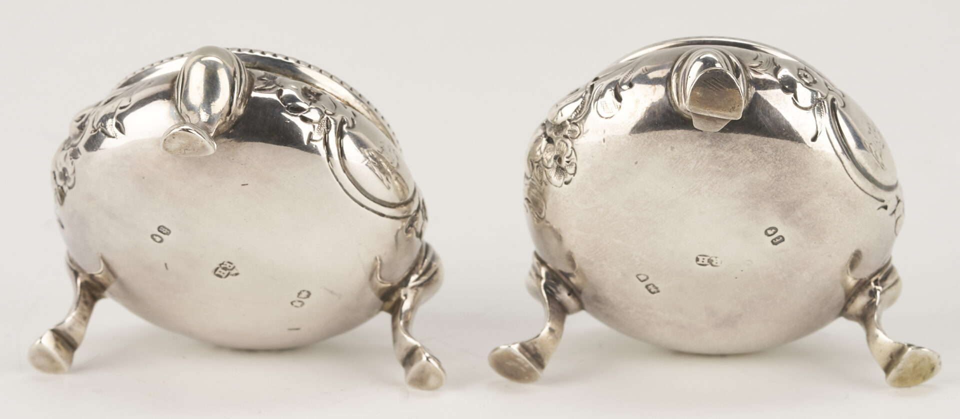 Lot 846: Petite Dutch Chocolate Pot plus 2 Sterling Salts and Spoons