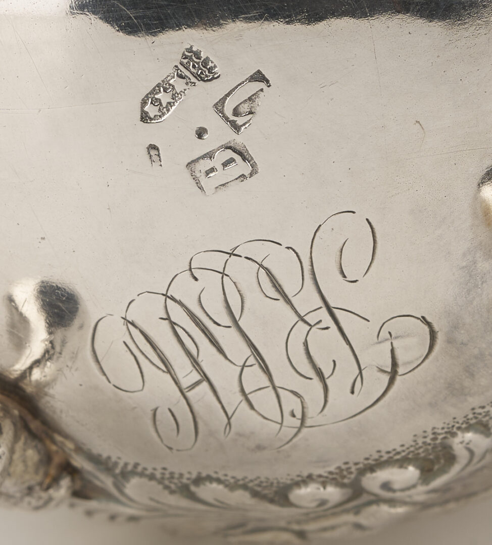 Lot 846: Petite Dutch Chocolate Pot plus 2 Sterling Salts and Spoons