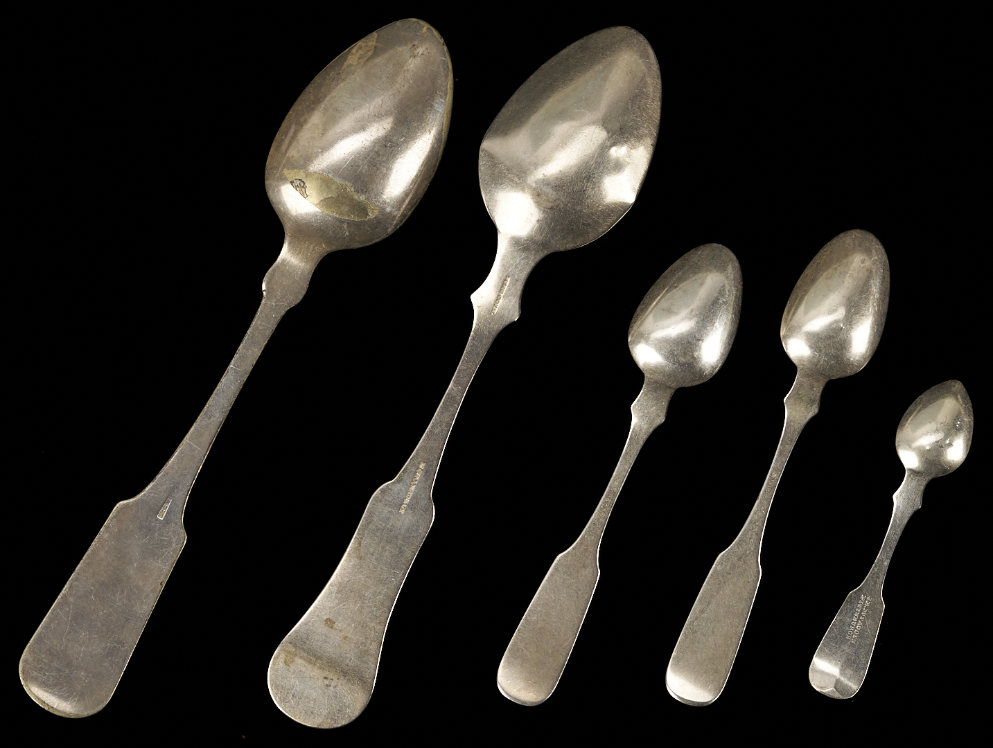 Lot 848: 19 Assorted Coin Silver Spoons
