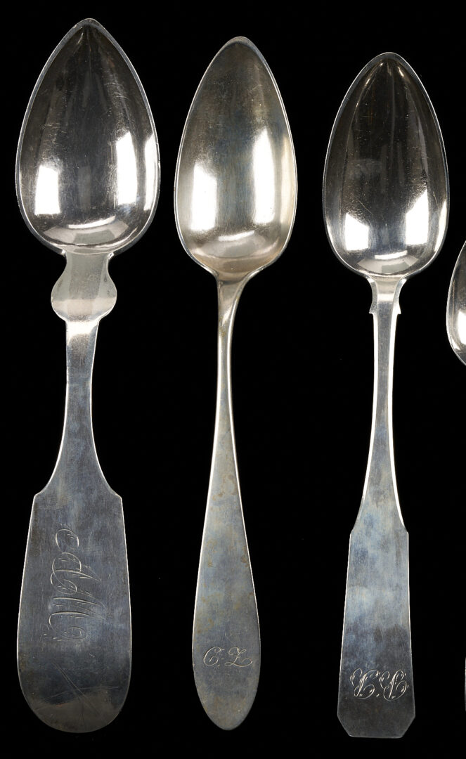 Lot 849: 6 American Coin Silver Spoons incl. Federal