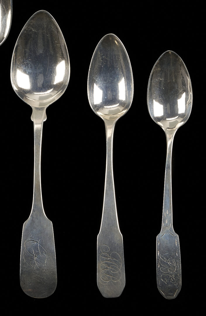 Lot 849: 6 American Coin Silver Spoons incl. Federal