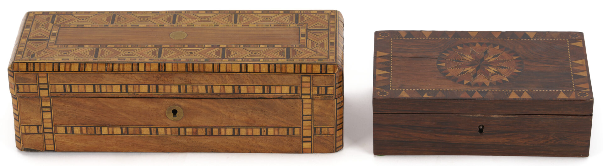 Lot 855: 10 pcs. Tunbridge Ware and Mauchline Ware