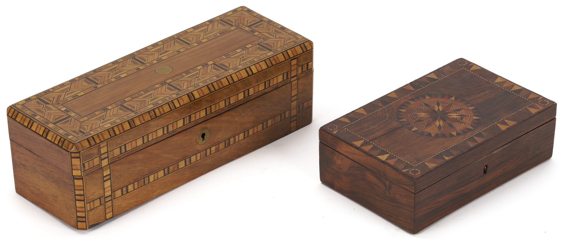 Lot 855: 10 pcs. Tunbridge Ware and Mauchline Ware