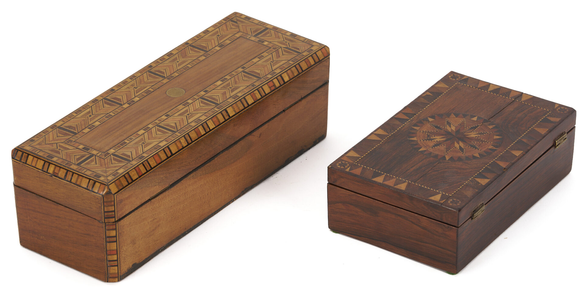 Lot 855: 10 pcs. Tunbridge Ware and Mauchline Ware