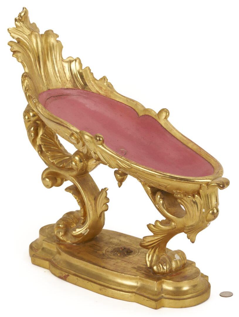 Lot 856: Italian Rococo Style Gilt Wood Centerpiece Bowl