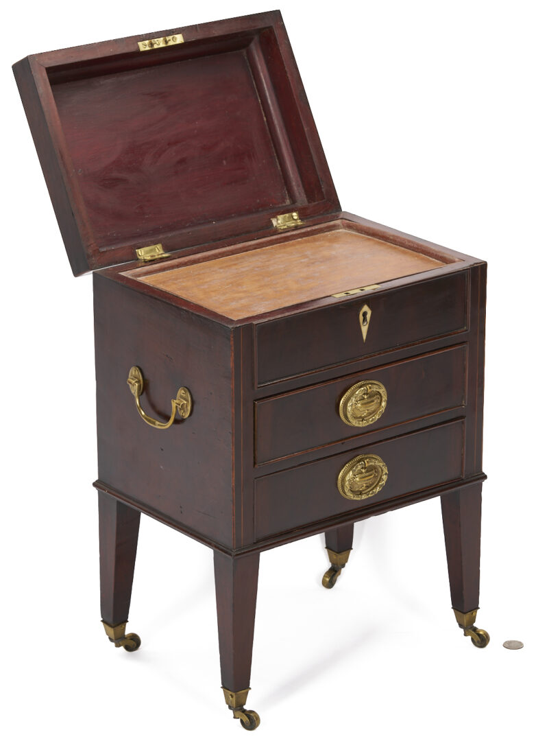 Lot 859: Miniature English Hepplewhite Style Collector’s Chest