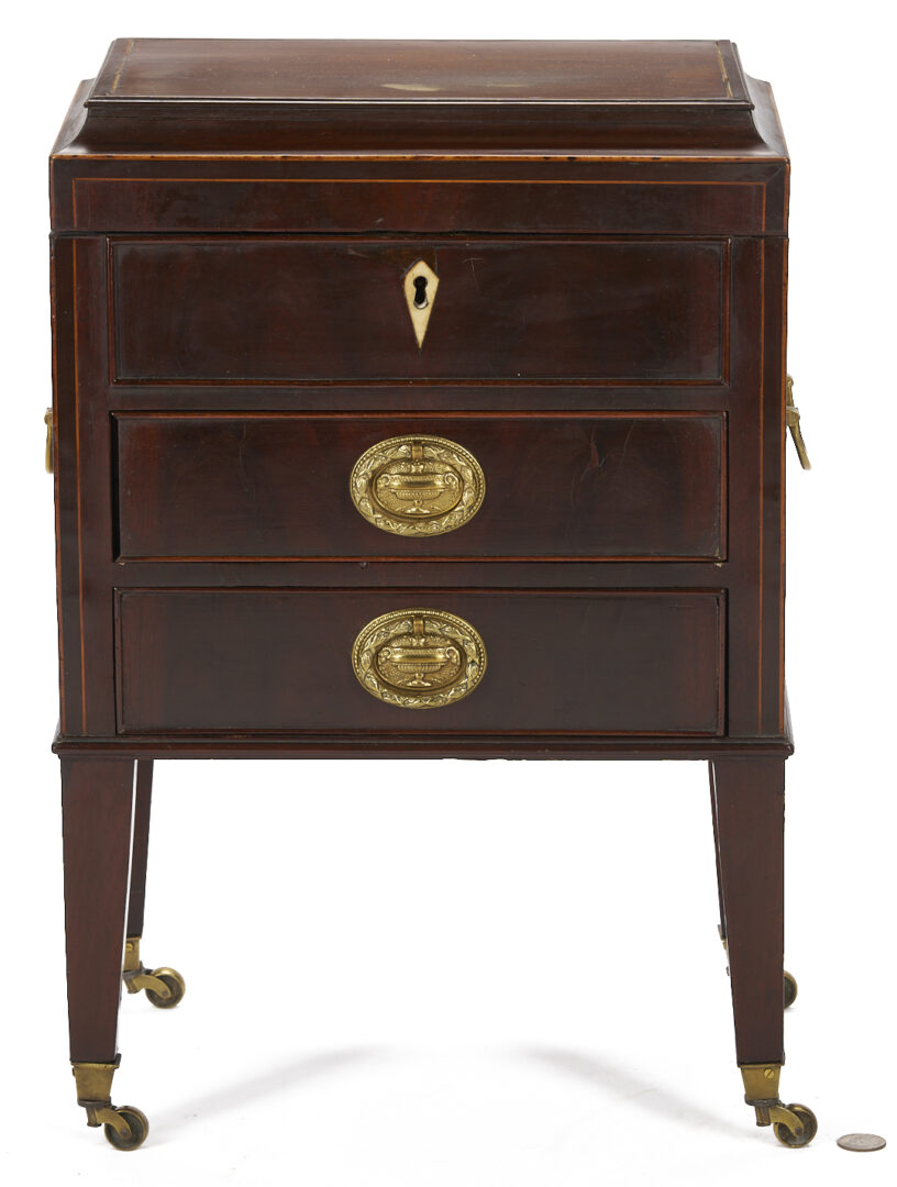 Lot 859: Miniature English Hepplewhite Style Collector’s Chest
