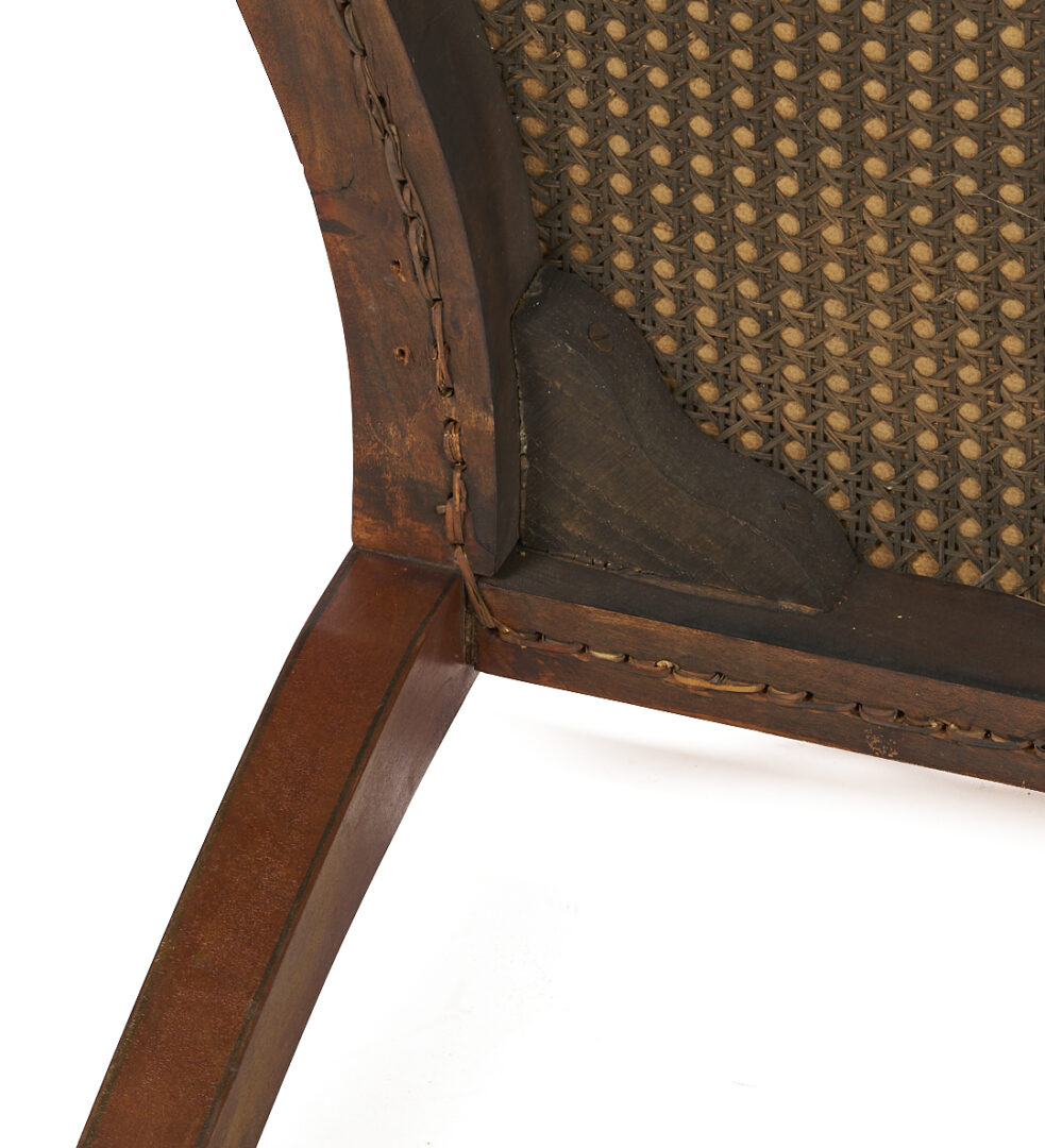 Lot 860: Edwardian Painted Caned Settee and Chair