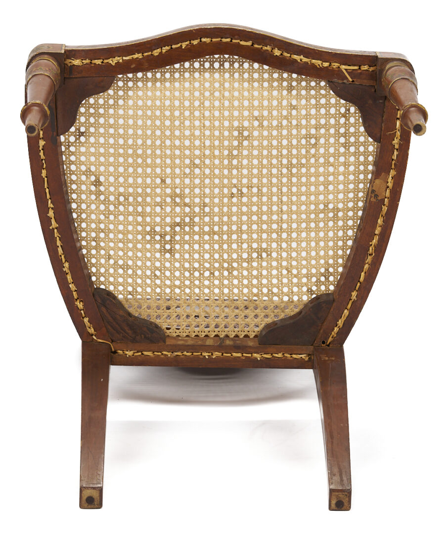 Lot 860: Edwardian Painted Caned Settee and Chair