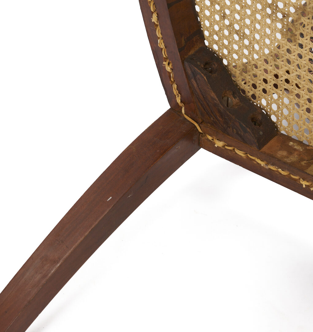 Lot 860: Edwardian Painted Caned Settee and Chair