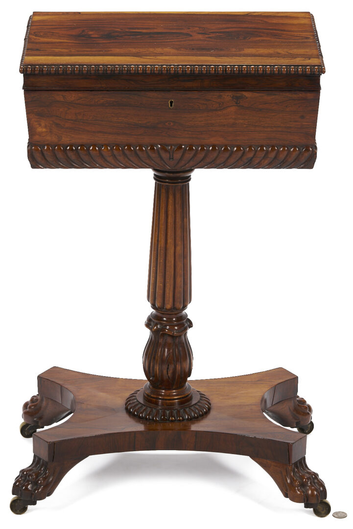 Lot 862: Regency Rosewood Teapoy