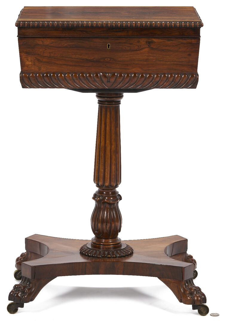 Lot 862: Regency Rosewood Teapoy
