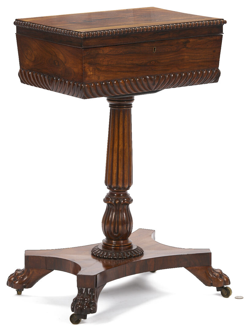Lot 862: Regency Rosewood Teapoy
