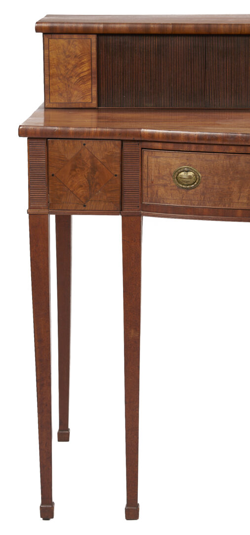 Lot 863: English Inlaid Sideboard with Tambour Doors