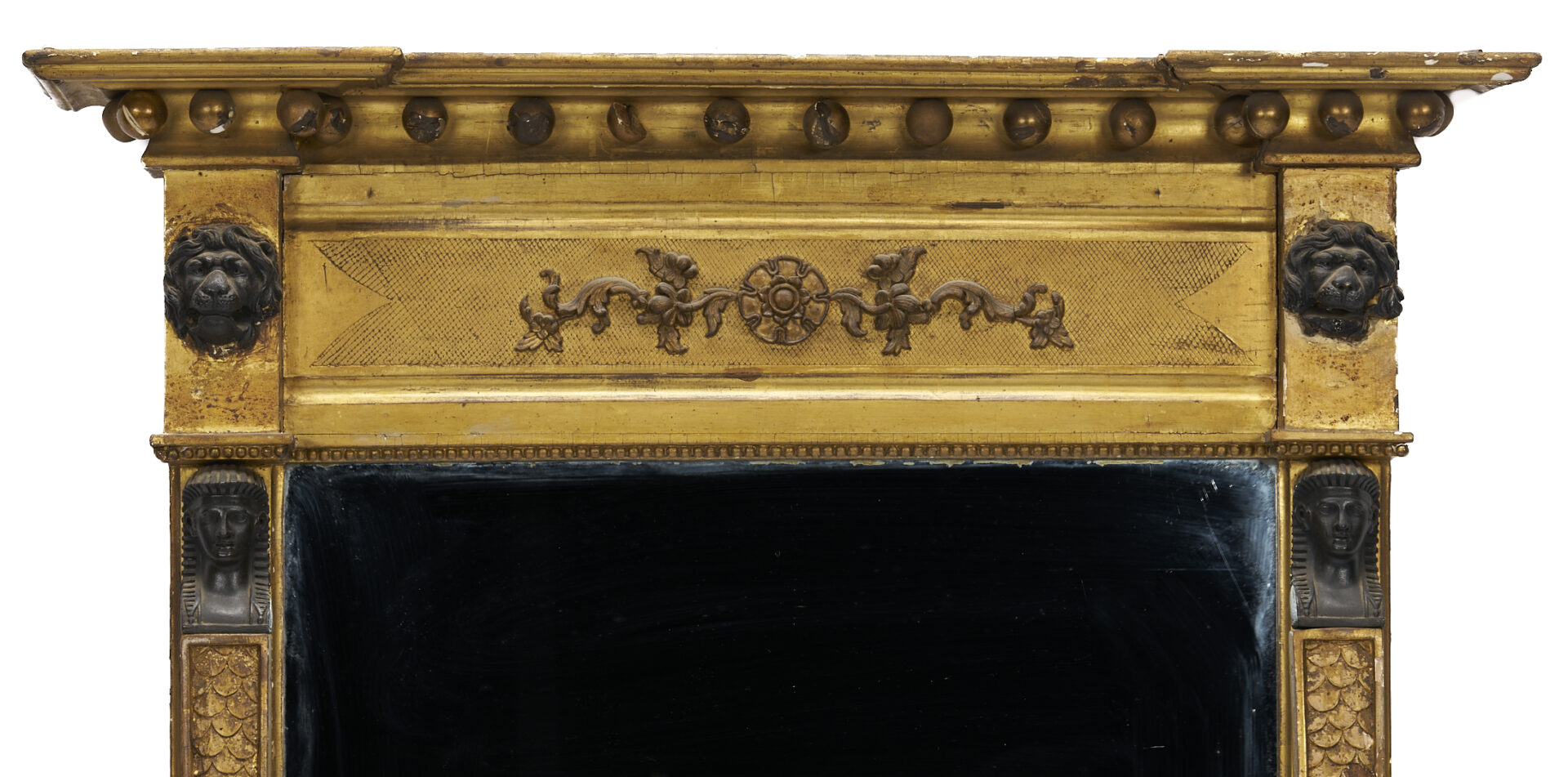 Lot 864: Regency Giltwood Rectangular Mirror with Caryatids
