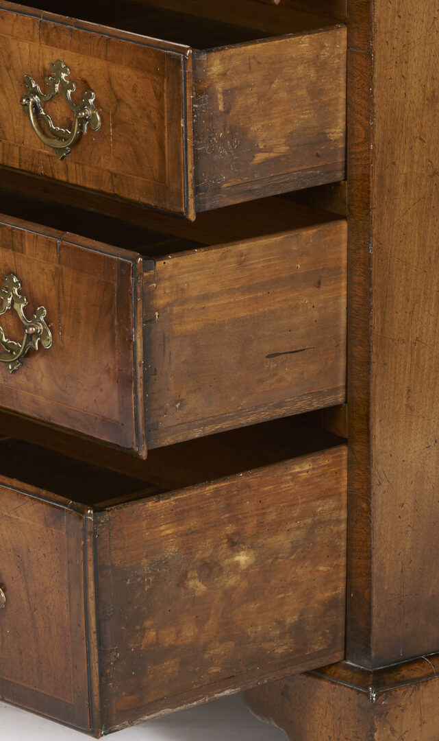 Lot 865: Georgian Style Burlwood Inlaid Chest of Drawers