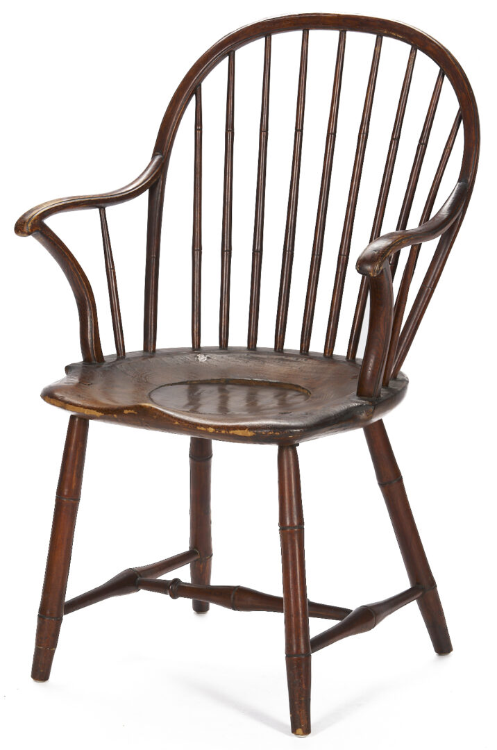 Lot 866: Philadelphia Side Chair & American Windsor Armchair