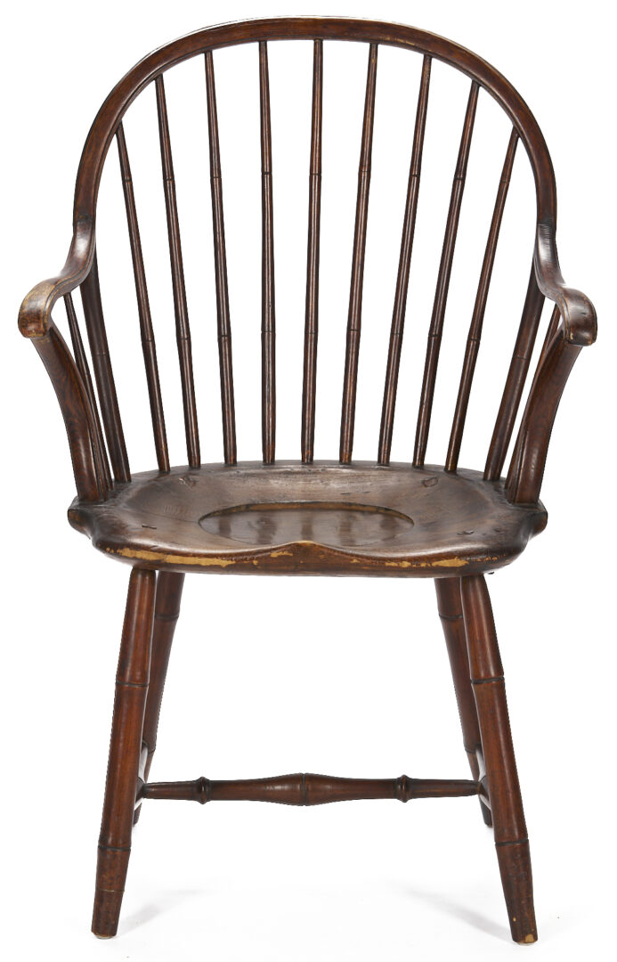 Lot 866: Philadelphia Side Chair & American Windsor Armchair