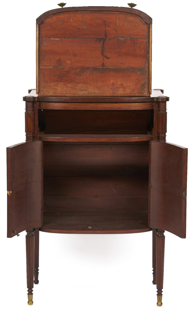 Lot 867: Diminutive Federal Style Bowfront Cabinet