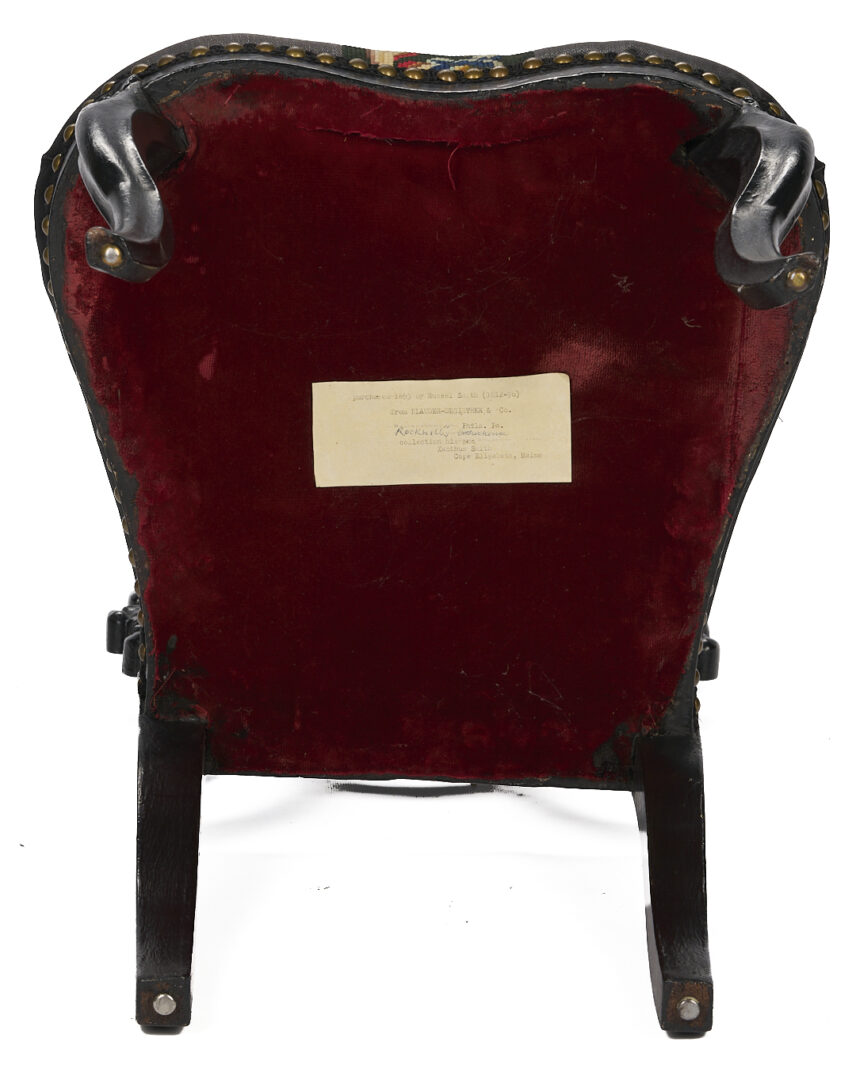 Lot 869: American Gothic Revival Ebonized Parlor Chair, ex-Xanthus Smith